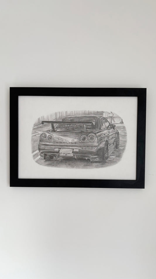 'R34 Skyline' - PRINT